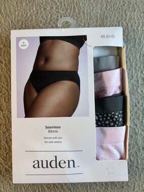Auden Seamless Bikinis Underwear Sz XS (0-2) Multicolor Seamless 6 Pack New